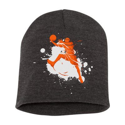 Basketball Player Slam Dunk Splash Short Acrylic Beanie