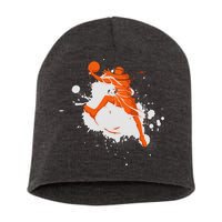 Basketball Player Slam Dunk Splash Short Acrylic Beanie