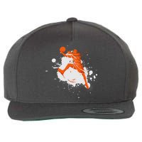 Basketball Player Slam Dunk Splash Wool Snapback Cap
