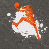 Basketball Player Slam Dunk Splash Cotton Canvas Backpack