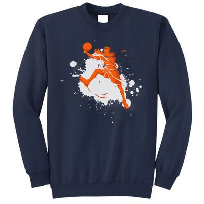 Basketball Player Slam Dunk Splash Sweatshirt