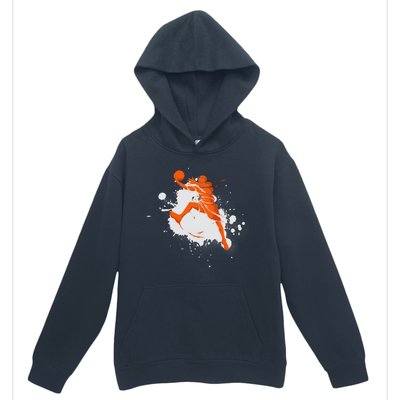 Basketball Player Slam Dunk Splash Urban Pullover Hoodie