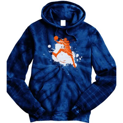 Basketball Player Slam Dunk Splash Tie Dye Hoodie