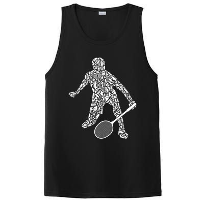 Badminton Player Shuttlecock Dad Badminton Great Gift PosiCharge Competitor Tank