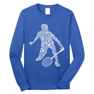 Badminton Player Shuttlecock Dad Badminton Great Gift Long Sleeve Shirt