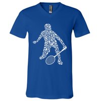 Badminton Player Shuttlecock Dad Badminton Great Gift V-Neck T-Shirt