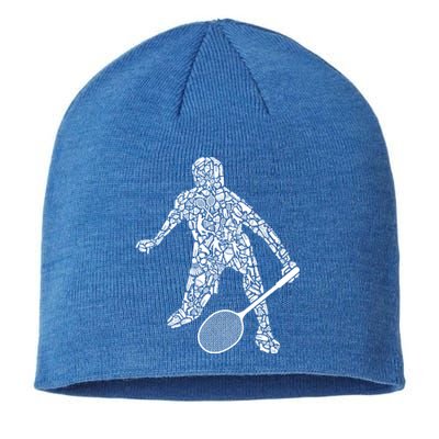 Badminton Player Shuttlecock Dad Badminton Great Gift Sustainable Beanie