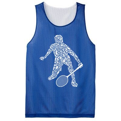 Badminton Player Shuttlecock Dad Badminton Great Gift Mesh Reversible Basketball Jersey Tank