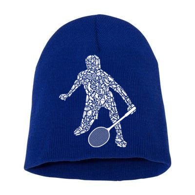 Badminton Player Shuttlecock Dad Badminton Great Gift Short Acrylic Beanie