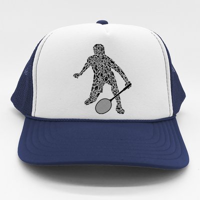 Badminton Player Shuttlecock Dad Badminton Great Gift Trucker Hat