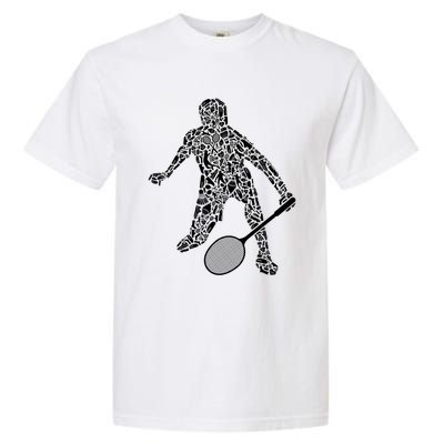 Badminton Player Shuttlecock Dad Badminton Great Gift Garment-Dyed Heavyweight T-Shirt