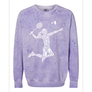 Badminton Player Shuttlecock Gift Colorblast Crewneck Sweatshirt