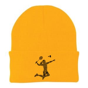 Badminton Player Shuttlecock Gift Knit Cap Winter Beanie