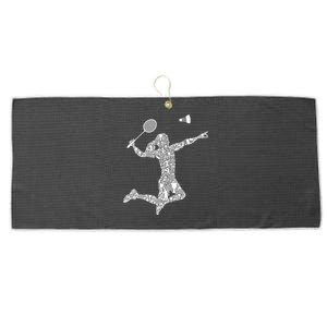 Badminton Player Shuttlecock Gift Large Microfiber Waffle Golf Towel