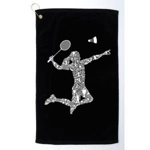 Badminton Player Shuttlecock Gift Platinum Collection Golf Towel