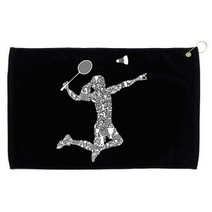 Badminton Player Shuttlecock Gift Grommeted Golf Towel