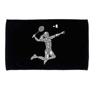 Badminton Player Shuttlecock Gift Microfiber Hand Towel