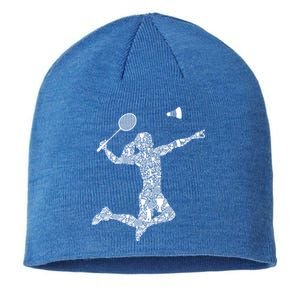 Badminton Player Shuttlecock Gift Sustainable Beanie