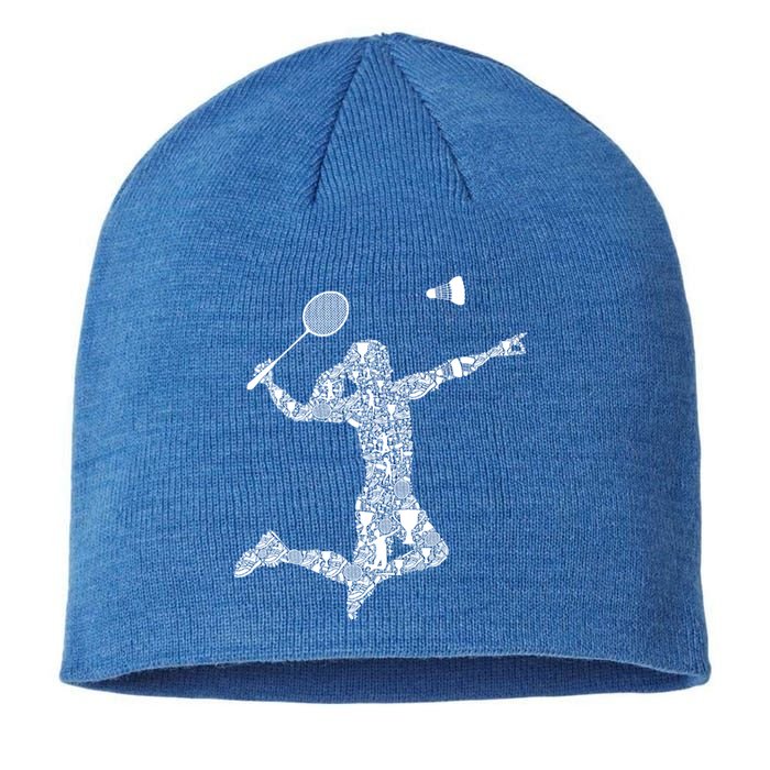 Badminton Player Shuttlecock Gift Sustainable Beanie