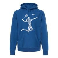 Badminton Player Shuttlecock Gift Premium Hoodie