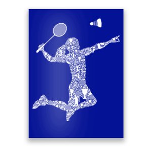 Badminton Player Shuttlecock Gift Poster