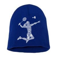 Badminton Player Shuttlecock Gift Short Acrylic Beanie