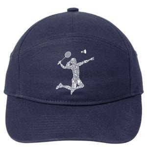 Badminton Player Shuttlecock Gift 7-Panel Snapback Hat