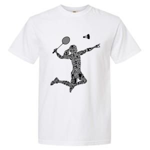 Badminton Player Shuttlecock Gift Garment-Dyed Heavyweight T-Shirt