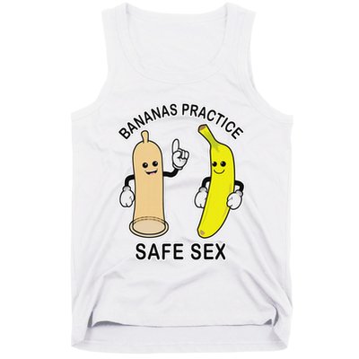 Bananas Practice Safe Sex Condom Banana Tank Top