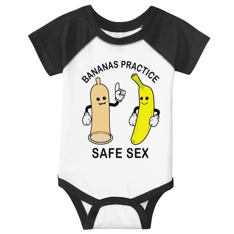 Bananas Practice Safe Sex Condom Banana Infant Baby Jersey Bodysuit