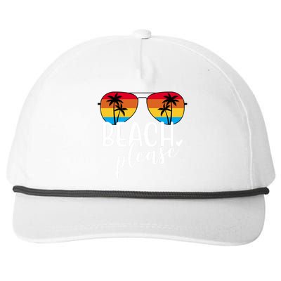 Beach Please Summer Sunset Snapback Five-Panel Rope Hat