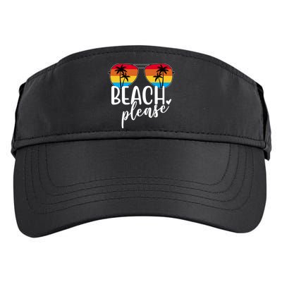 Beach Please Summer Sunset Adult Drive Performance Visor