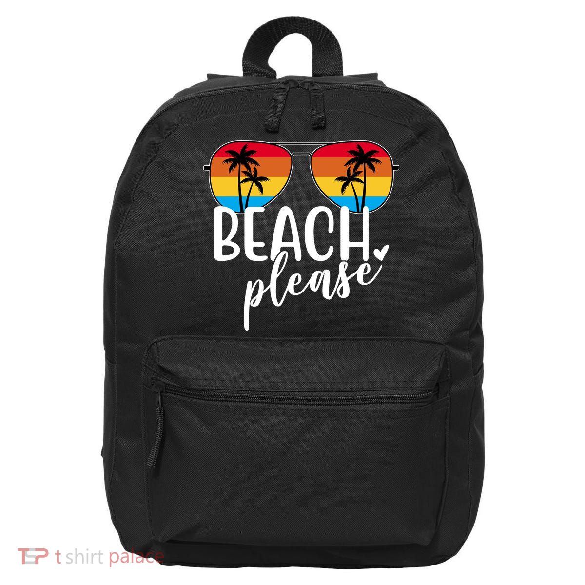 Beach Please Summer Sunset 16 in Basic Backpack