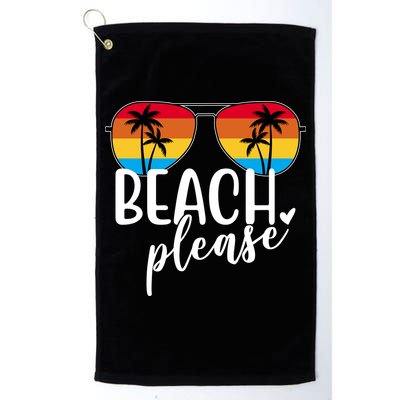 Beach Please Summer Sunset Golf Towel