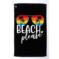Beach Please Summer Sunset Golf Towel