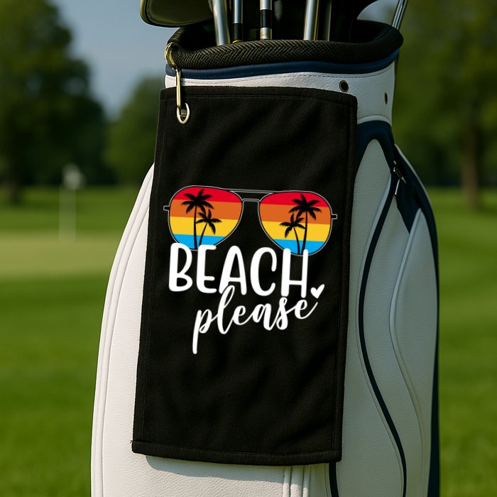 Beach Please Summer Sunset Golf Towel