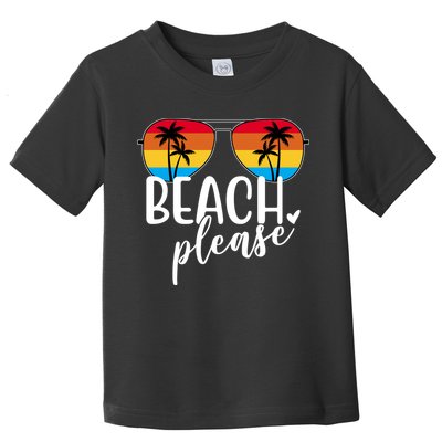 Beach Please Summer Sunset Toddler T-Shirt