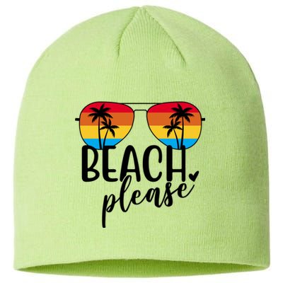 Beach Please Summer Sunset Sustainable Beanie