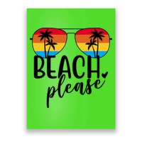 Beach Please Summer Sunset Poster