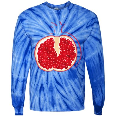 Big Pomegranate Sliced Costume Cute Easy Halloween Gift Tie-Dye Long Sleeve Shirt