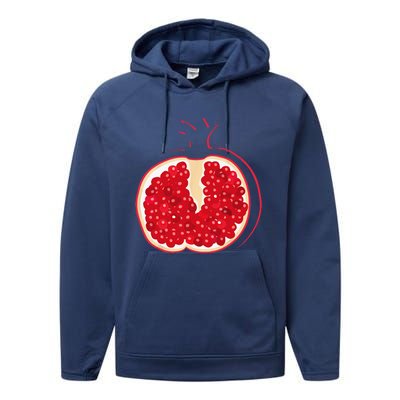 Big Pomegranate Sliced Costume Cute Easy Halloween Gift Performance Fleece Hoodie