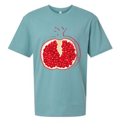 Big Pomegranate Sliced Costume Cute Easy Halloween Gift Sueded Cloud Jersey T-Shirt