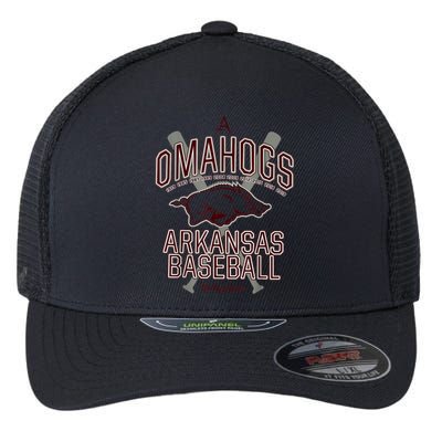 Baseball Pig Shirt Arkansas Fan Omahogs Flexfit Unipanel Trucker Cap