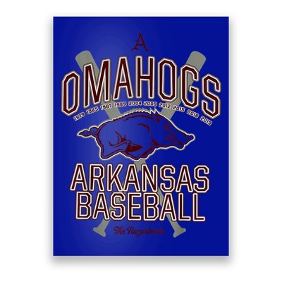 Baseball Pig Shirt Arkansas Fan Omahogs Poster