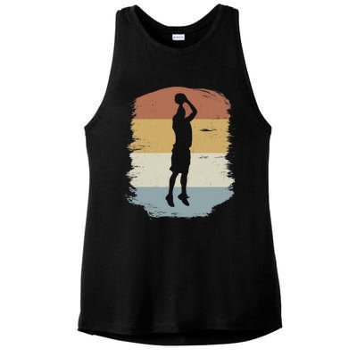 Basketball Player - Streetball Baller Shooting Basketball Ladies PosiCharge Tri-Blend Wicking Tank