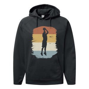 Basketball Player - Streetball Baller Shooting Basketball Performance Fleece Hoodie