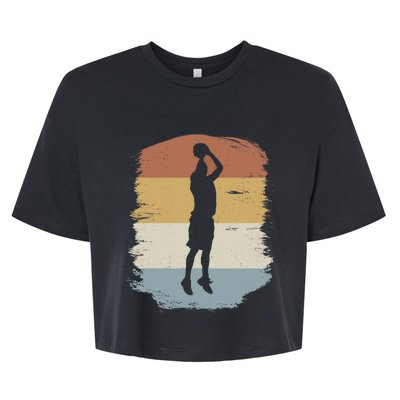 Basketball Player - Streetball Baller Shooting Basketball Bella+Canvas Jersey Crop Tee