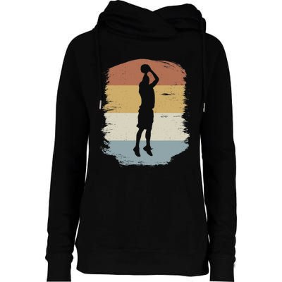 Basketball Player - Streetball Baller Shooting Basketball Womens Funnel Neck Pullover Hood