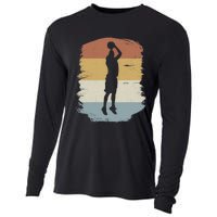 Basketball Player - Streetball Baller Shooting Basketball Cooling Performance Long Sleeve Crew