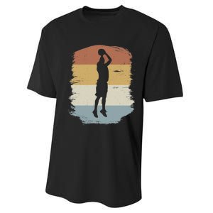 Basketball Player - Streetball Baller Shooting Basketball Performance Sprint T-Shirt